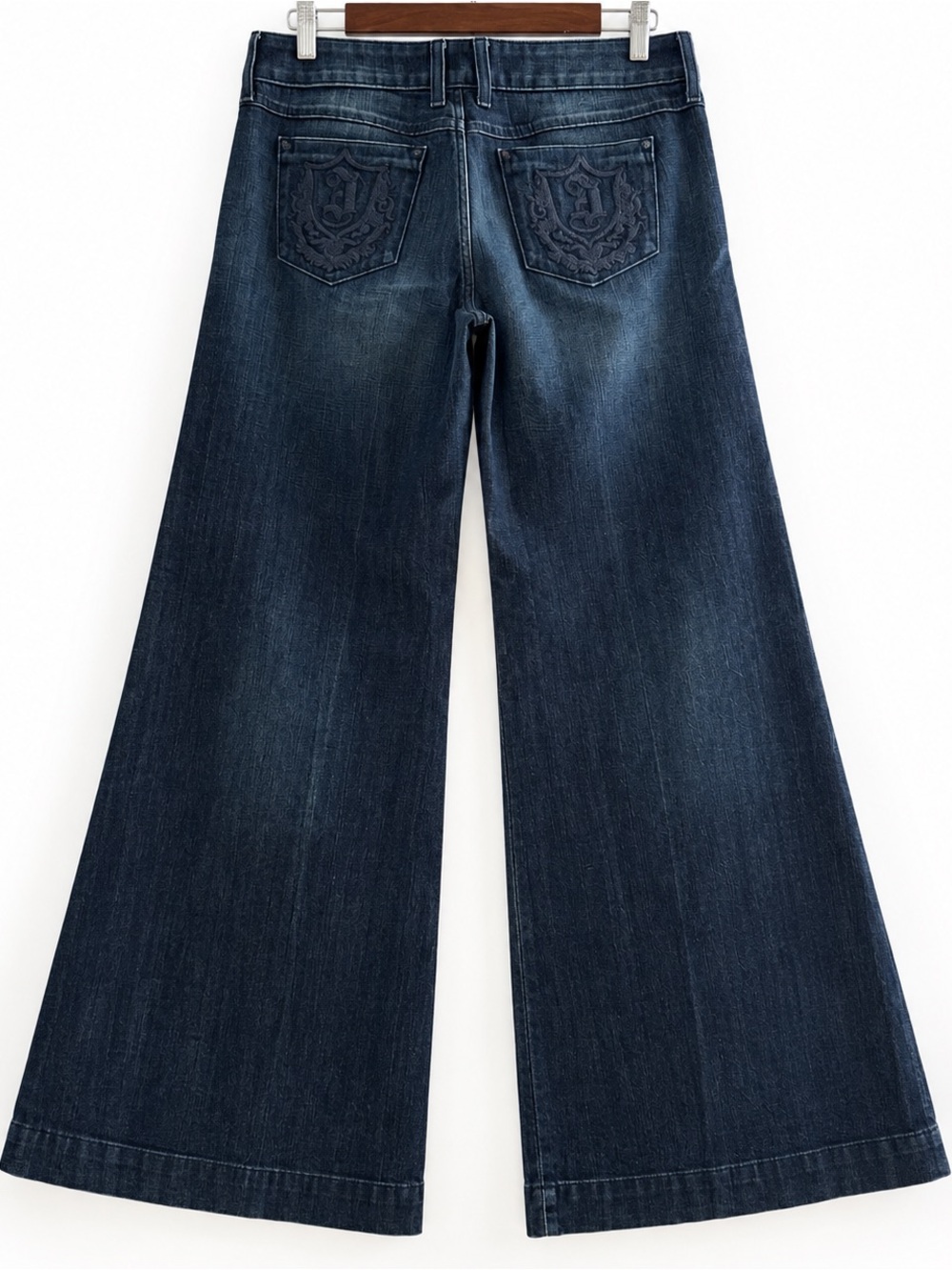 Vintage Juicy Couture Wide Leg Jeans 31x35 Dark Wash Y2K